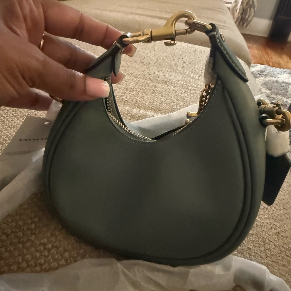 Coach Crescent Shoulder Bag in Sage